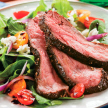 Seared Steak Salad with Balsamic-Shallot Reduction