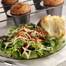 Smoked Salmon Salad with Dill Havarti Popovers