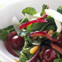 Spinach Salad with Grapes & Pancetta
