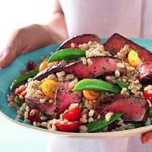 Steak, Sugar Snap Pea and Barley Salad