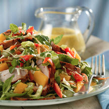 Thai Pork and Mango Salad with Mango-Mint Dressing