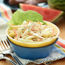 Watermelon Rind, Carrot and Pineapple Slaw
