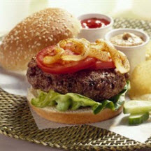 Burgers with Grilled Onions