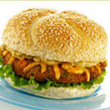 Colby-Jack Topped Salmon Burgers