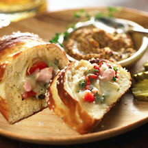 Fontina-Stuffed Pretzel Bread