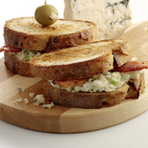 Grilled Blue Cheese and Bacon Sandwiches