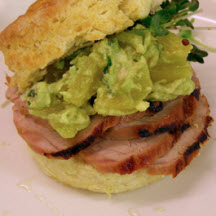 Pork Loin and Avocado Biscuit Sandwiches