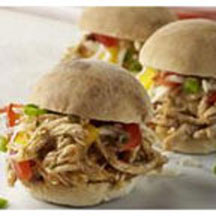 Pulled Chicken Sliders with Mango Barbecue Sauce