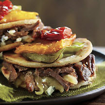 Shredded Beef and Blue Cheese Quesadillas