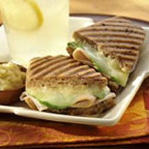 Smoked Turkey, Pine Nut Pesto and Sharp Provolone Panini