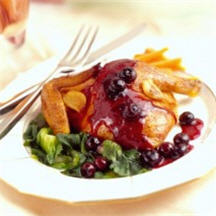 View the recipe Blueberry Orange Sauce. Blueberry Orange Sauce