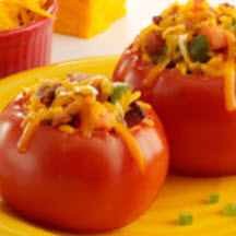 Cheese and Bacon Stuffed Tomatoes