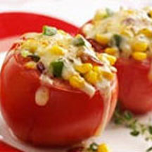 Corn-Stuffed Tomatoes with Wisconsin Muenster Cheese