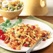 Crispy Southwest Home Fries with Fresh Fruit Salsa
