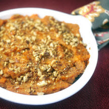 Mocha Sweet Potatoes Casserole with Toasted Pecans