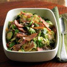 View recipe for Shaved Brussels Sprouts with Frizzled Ham. Shaved Brussels Sprouts with Frizzled Ham