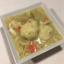 Chicken Noodle with Dumplings Soup