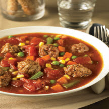 Mini Meatball and Vegetable Soup