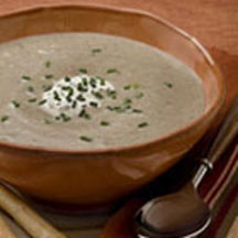 Roasted Mushroom and Fennel Soup with Ranch Cream