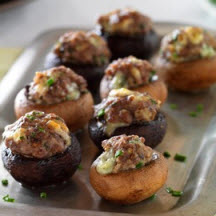 Beef and Blue Cheese Stuffed Mushrooms