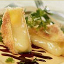 Camembert Beignets with Red Wine Reduction