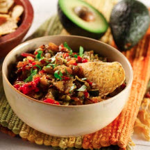 Chunky Grilled Vegetable Guacamole