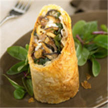 Duck, Wild Mushroom and Fontina Cheese Strudel