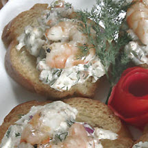 Grilled Shrimp and Dill Canap&eacute;