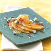 Honeyed Cantaloupe with Prosciutto and Blue Cheese