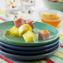 Peachy Ham Kabobs