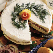 Salmon and Dill Brie Torte