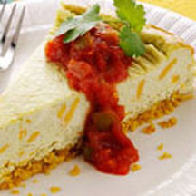 View the recipe for Savory Aged Cheddar-Chile Poblano Cheesecake. Savory Aged Cheddar-Chile Poblano Cheesecake