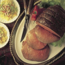 Chili Roasted Sirloin Steak with Corn Pudding