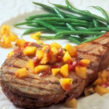 Citrus-Rubbed Veal Chops & Mango Salsa