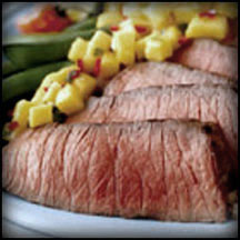 Grilled Steak with Mango Salsa