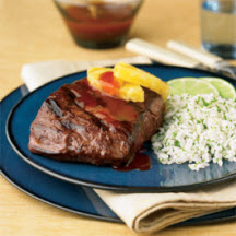 Latin Steaks with Sweet and Smoky BBQ Drizzle