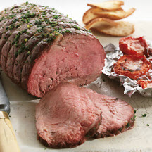 Top Sirloin Petite Roast with Parmesan Roasted Tomatoes
