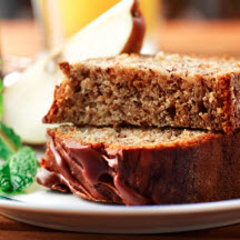 Banana Bread with Chocolate Drizzle