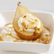 Baked Pears with Vanilla Yogurt and Granola