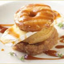 Brie with Crispy Apple Fritters, Salted Caramel and Apple Butter