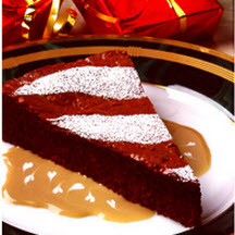 Chocolate Hazelnut Terrine with Raspberry Sauce