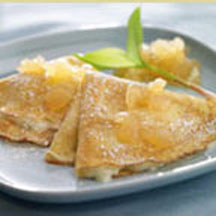 Mascarpone Blue Cheese Crespelle with Pan Roasted Honey Crisp Apple Jam