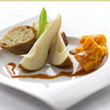 Pear Cider Reduction with Aged Cheddar Cheese