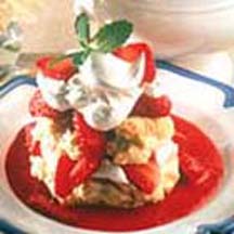 Strawberry Shortcake with Fresh Sauce