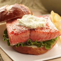 Alaska Sockeye Salmon with Wasabi Goat Cheese