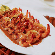 Grilled Shrimp in Peanut Sauce
