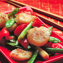 Scallops with Snow Peas
