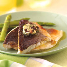 Snapper with Black Olives and Basil Butter