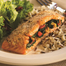Spinach-Stuffed Baked Salmon