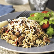 Beef, Wild Rice and Mushroom Bake